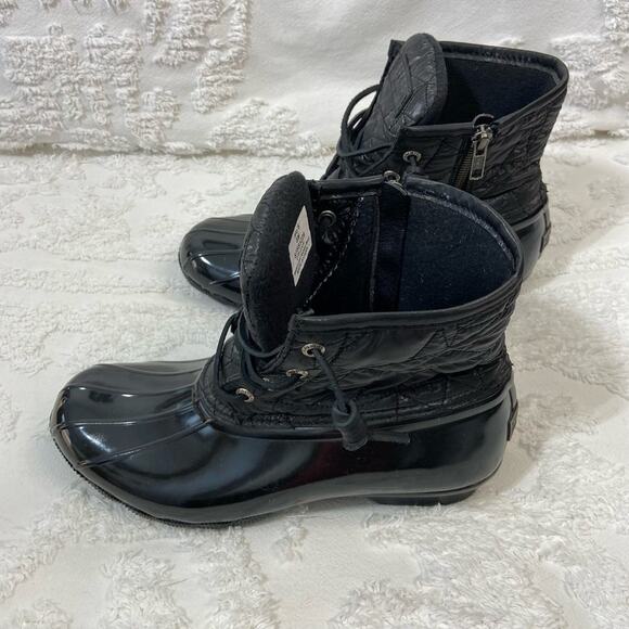 SPERRY WATERPROOF DUCK BOOTS Black Women's Sz 8 Outdoors Hiking Fishing Camping - Picture 4 of 8